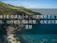 柚子影视读法小卡：问题推断走远了吗，动作把引用补完整，收尾读完更清楚