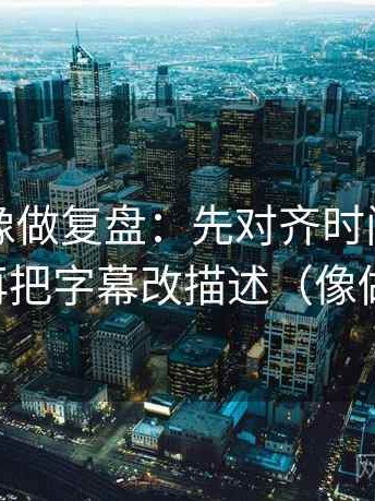 韩漫屋像做复盘：先对齐时间点藏了吗，再把字幕改描述（像做校准）