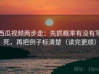 西瓜视频两步走：先抓概率有没有写死，再把例子标清楚（读完更顺）