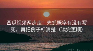 西瓜视频两步走：先抓概率有没有写死，再把例子标清楚（读完更顺）