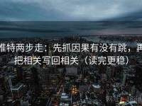 推特两步走：先抓因果有没有跳，再把相关写回相关（读完更稳）
