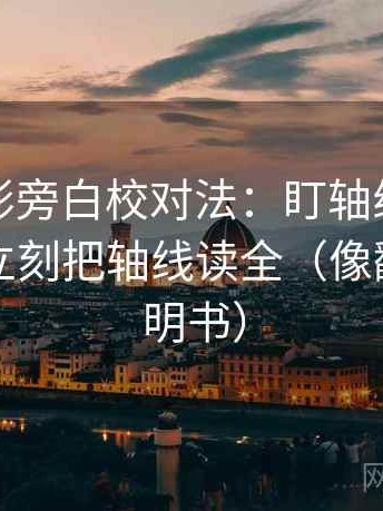 神马电影旁白校对法：盯轴线起点动了吗，立刻把轴线读全（像翻折页说明书）